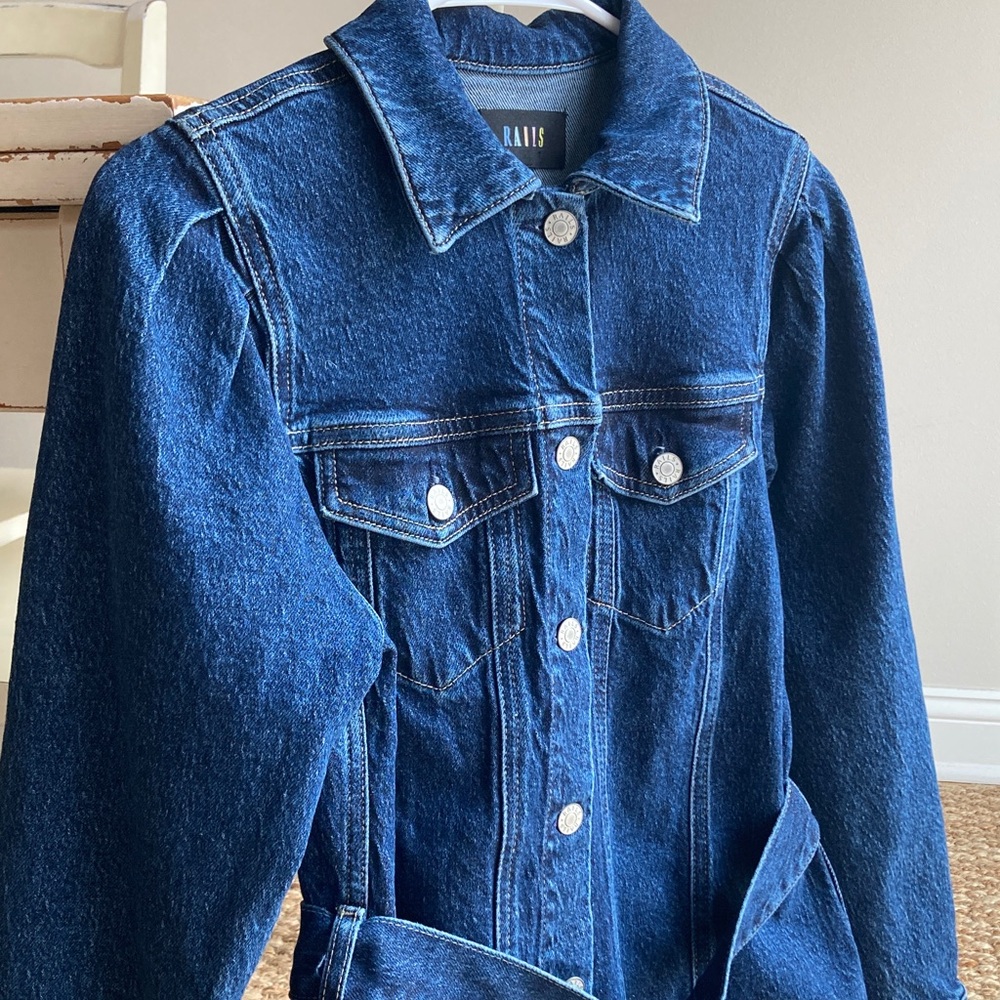 New: Rails Griffith Denim Mini Dress. Long Sleeve. Size Small